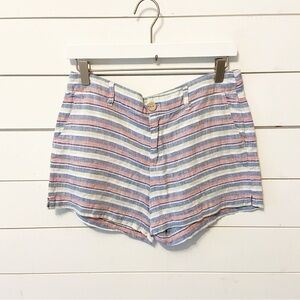 St. Tropez West | 100% Linen Stripped Shirts Size 4